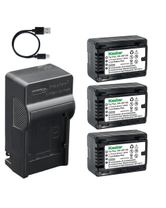 Kastar 4-Pack Battery and AC & USB-C Charger Compatible with VBT190 VBT380 Camera for Panasonic HC-V110 V130 V160 V250 V270 V380 V520 V550 V720 V750 V770 V800 VX870 WX970 WXF990 Camcorder