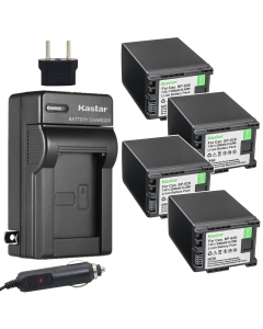 Kastar BP828 Battery (4-Pack) Charger Kit Compatible with BP-828 VIXIA HF G30, XA20, XA25 Camcorders