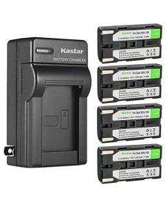 Kastar 4-Pack SB-L160 Battery and AC Wall Charger Replacement for Samsung VP-L530, VP-L550, VP-L600, VP-L600B, VP-L610, VP-L610B, VP-L610D, VP-L630, VP-L650, VP-L700, VP-L700U, VP-L710, VP-L750