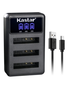 Kastar LCD Triple USB Battery Charger Compatible with Olympus Stylus 1030SW, Stylus 9000, Stylus 9010, SZ-10, SZ-11, SZ-12, SZ-14, SZ-15, SZ-16, SZ-20, SZ-25MR, SZ-30MR, SZ-31MR his