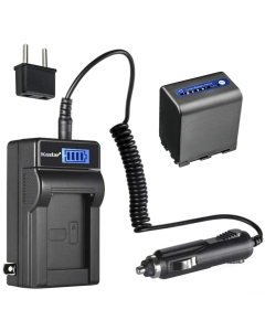 Kastar 1-Pack NP-QM91D Battery and LCD AC Charger Compatible with Sony CCD-PC101, CCD-PC103, CCD-PC104, CCD-PC105, CCD-PC110, CCD-PC115, CCD-PC120, CCD-PC330, CCD-TRV6, CCD-TRV8, CCD-TRV10