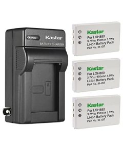 Kastar 3-Pack Battery and AC Wall Charger Replacement for Logitech NC1002 NTA2340 R-IG7 RIG7 RLI001.9 R-RG7 Logitech Harmony One Advanced Harmony 720 Harmony 720 Pro Harmony 720 Remote Harmony 780