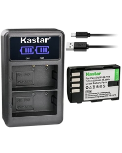 Kastar 1-Pack DMW-BLF19 Battery and LED2 USB Charger Compatible with Panasonic DMW-BLF19, DMW-BLF19E, DMW-BLF19PP, DMC-643 Battery, Panasonic DMW-BTC10, DMW-BTC10E, DMW-BTC10G, DMW-BTC10PP Charger