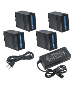 Kastar 4-Pack BP-A68 Battery and D-Tap Fast Charger Compatible with Canon EOS C220B PL Mount 4K UHD Digital Cinema Camera, EOS C300 MarkII PL Cinema EOS Camera, EOS C300 Mark III Digital Cinema Camera