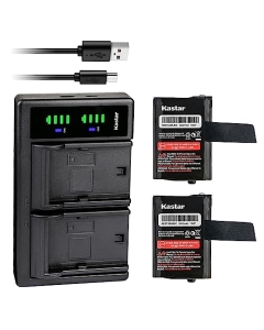 Kastar 2-Pack M53617 Battery and LTD2 USB Charger Compatible with Motorola 53617 3XCAAA KEBT-086 KEBT-086-B BNH-KEBT-086 MH230R MH230TPR FRS-010 FRS-010-NH MB140R Battery