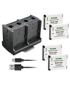 Kastar 4-Pack Battery and Quadruple Charger Compatible with Zoom BT-02 247-9036 Battery, Zoom LBC-1 Charger, Zoom Q4 Handy Video Recorder, Zoom Q4n Handy Video Recorder