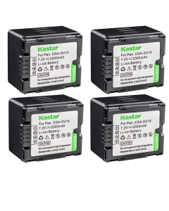 Kastar 4-Pack CGA-DU14 Battery Replacement for Panasonic CGA-DU06 CGA-DU07 CGA-DU12 CGR-DU12 CGA-DU14 CGR-DU14 CGA-DU21 CGR-DU21 VW-VBD060 VW-VBD070 VW-VBD120 VW-VBD140 VW-VBD210 VSB0470 Battery