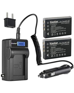 Kastar 2-Pack Battery and LCD AC Charger Compatible with Ricoh DB-43 DB43, Caplio G3 Model S, Caplio G3S, Caplio G4, Caplio G4 Wide, Caplio GX, Caplio GX8, Caplio Pro G3, Caplio R330, Caplio RR30