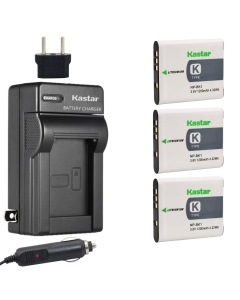 Kastar Battery 3-Pack + Charger Kit for NP-BK1, BC-CSK & Bloggie MHS-CM5, MHS-PM5, Cyber-Shot DSC-S750, DSC-S780, DSC-S950, DSC-S980, DSC-W180, DSC-W190, DSC-W370, Webbie MHS-PM1 Cameras