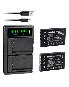 Kastar 2-Pack Battery and LTD2 USB Charger Replacement for URC MX 980 MX-980, URC MX 990 MX-990, URC MX 1200 MX-1200, URC X8 X-8, Logitec LAN-WSPH01WH, EPSO P-1000, KEYENCE BT-1000