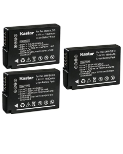 [Fully Decoded] Kastar DMW-BLD10 Battery (3-Pack) for Panasonic DMW-BLD10, DMW-BLD10E, DMW-BLD10PP, DE-A93B Work for Panasonic Lumix DMC-G3, Panasonic Lumix DMC-GF2, Panasonic Lumix DMC-GX1 Cameras