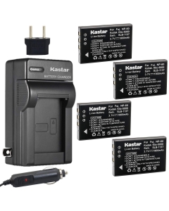 Kastar Battery 4-Pack and Charger for HP A1812A L1812A L1812B Q2232-80001 and HP PhotoSmart R07 R507 R607 R707 R707v R707xi R717 R725 R727 R817 R817v R817xi R818 R827 R837 R847 R926 R927 R937 R967