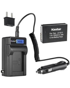 Kastar 1-Pack LP-E17 Battery and LCD AC Charger Compatible with Canon Rebel SL2, EOS Rebel T6i, EOS Rebel T6s, EOS Rebel T7i, EOS Rebel T8i, EOS M3, EOS M5, EOS M6, EOS M6 Mark II Digital Cameras