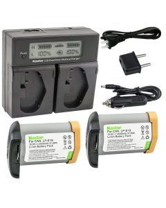 Kastar 2 Pack Fully Decode LP-E19 Battery and LCD Dual Fast Charger Replacement for Canon Canon LP-E19 LP-E19N, LP-E4 LP-E4N, US 5751B002 Camera Battery, Canon LC-E4 LC-E4N, LC-E19 LC-E19N Charger