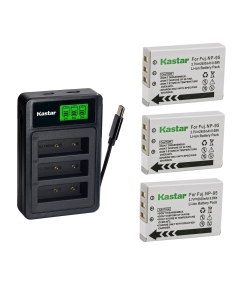 Kastar 3-Pack Battery with LZD3 USB Triple Charger Compatible with Fujifilm NP-95 Ricoh DB-90, X100 X100S X100T X70 X30 XF10 X-S1 F30 F31FD W1, Ricoh GXR P10 S10 A12 Cameras