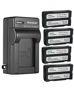 Kastar 4Pack Battery and AC Wall Charger Replacement for PV-D710, PV-D710, PV-DBP5, PV-DBP5, PV-DV1000, PV-DV700, PV-DV710, PV-DV950 PV-SD4090, PV-SD5000, VM-VBD1, VW-VBD1, VW-VBD1E, VW-VBD2