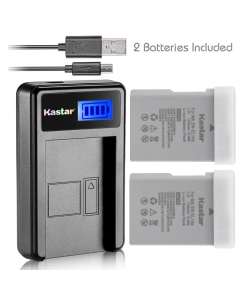 Kastar Battery (X2) & LCD Slim USB Charger for Nik EN-EL14a, EN-EL14, ENEL14A, ENEL14 & Nik Coolpix P7000 P7100 P7700 P7800, D3100, D3200, D3300, D3400, D5100, D5200, D5300 DSLR, Df DSLR, D5600