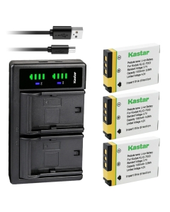 Kastar 3-Pack KLIC-7003 Battery and LTD2 USB Charger Replacement for Kodak KLIC-7003 K7003 Battery, Kodak EasyShare MD81, EasyShare M380, EasyShare M381, EasyShare M420, EasyShare V803 Camera