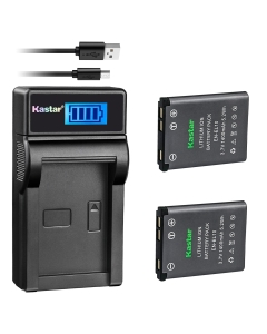 Kastar Battery (X2) & LCD Slim USB Charger for Nik EN-EL10 MH-63 and Nik Coolpix S60, S80, S200, S210, S220, S230, S500, S510, S520, S570, S600, S700, S3000, S4000, S5100 + More Camera