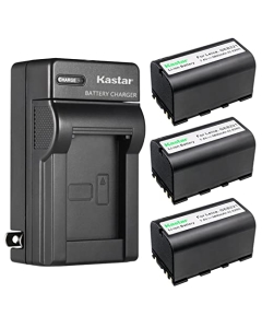 Kastar 3-Pack Battery and AC Wall Charger Replacement for GEOMAX ZBA200, ZBA400 Battery, GEOMAX Stonex R6, Stonex R6+, Zoom 10, Zoom 20, Zoom 30, Zoom 35, Zoom 80, ZT80+, Zenith 50 Total Station