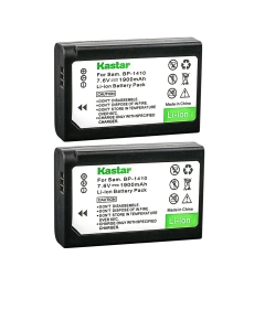 Kastar Battery 2-Pack Replacement for Samsung ED-BP1410, BP-1410 Battery, Samsung NX30, EV-NX30ZZBGBUS, WB2200, Digimax WB2200, WB2200BMBCL, WB2200F, Digimax WB2200F Cameras
