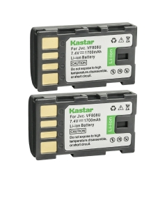 Kastar BN-VF808 Battery 2-Pack Replacement for JVC GZ-HD200R GZ-HD230 GZ-HD260 GZ-HD300 GZ-HD300A GZ-HD300AC GZ-HD300AEK GZ-HD300AUS GZ-HD300B GZ-HD300BEK GZ-HD300BUS Camera