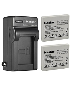 Kastar 2-Pack Battery and AC Wall Charger Replacement for Sanyo DB-L20 DB-L20A DB-L20AU SL20 Battery, Sanyo VAR-L20N VAR-L20NI Charger, Sanyo Xacti VPC-J4 VPC-J4EX, Xacti VPC-S7 Camera