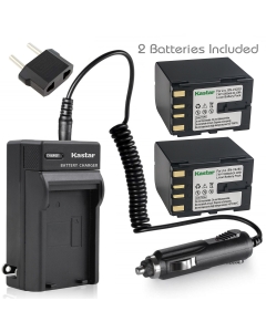 Kastar Battery (X2) & AC Travel Charger for JVC BN-V408, BN-V408U, BN-V306, BN-V416, BN-V416U, BN-V428, BN-V428U, BN-V438U and Jvc CU-VH1, JY-HD10, JY-VS200, GR Series Digital Camera/Video Camcorder
