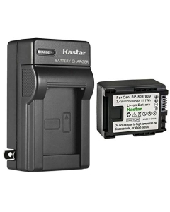 Kastar 1-Pack Battery and AC Wall Charger Replacement for Canon VIXIA HF S30 HFS30, VIXIA HF S100 HFS100, VIXIA HF S200 HFS200, Canon BP-809 BP809 BP-809/B BP-809/S, BP-819 BP819, BP-827 BP827 Battery