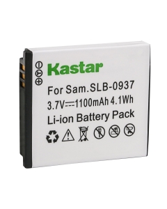 Kastar Battery Replacement for Samsung SLB-0937 PL90 SL50 CL5 CL50 CL80 HZ10W HZ15W I8 I80 L100 L110 L200 L201 L210 L310W L730 L830 NV30 NV33 NV4 NV40 NV9 SL102 SL201 SL310 SL420 SL502 SL600 TL100 TL9