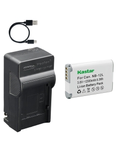 Kastar 1-Pack Battery and AC & USB-C Charger, Compatible with NB-12L NB-12LH Camera, for Canon PowerShot G1 X Mark II N100 and VIXIA mini X LEGRIA mini X Digital Camera