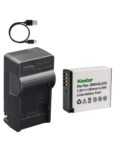 Kastar 1-Pack Battery and AC & USB-C Charger Compatible with Panasonic DMW-BLG10 BLG10E BLG10PP Lumix GF3 GF5 GF6 GX7 GX80 GX85 GX9 LX100 LX100 II ZS60 ZS70 ZS80 ZS100 ZS200 Leica BP-DC15 D-Lux C-Lux