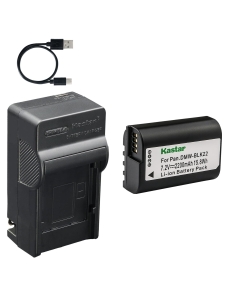 Kastar 1-Pack Battery and AC & USB-C Charger, Compatible with Panasonic DMW-BLK22 Battery, DMW-BTC15 Charger, and Lumix S5, S5 II, S5 IIX, GH5 II, GH6, G9 II Cameras (Not for G9)
