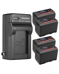 Kastar 4-Pack BP-950G Pro Battery and AC Wall Charger Replacement for Canon ES420V ES520A ES4000 ES5000 ES6000 ES6500V ES7000ES ES7000V ES8000V ES8100V ES8200V ES8400V ES8600 G10 G10Hi G15Hi Camera