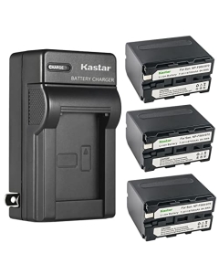 Kastar 3-Pack Battery and AC Wall Charger Replacement for Desview R5, 5.5 inch Touchscreen On-Camera Field Monitor, IPS with HDR/3D-Luts/Dual-use Battery System, on-Camera-Touchscreen-Field-Monitor