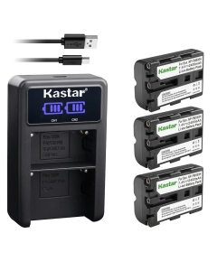 Kastar 3-Pack NP-FM500H Battery and LED2 USB Charger Compatible with Sony NP-FM500 NP-FM500H Battery, Sony BC-VM10 AC-SQ950 Charger, Sony VG-C77AM Grip, Viltrox Monitor Viltrox DC-50