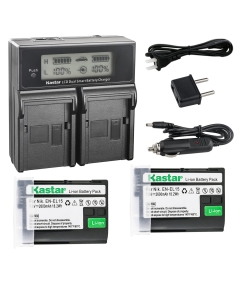 Kastar ENEL15 2X Battery + USB Dual Charger for Nik EN-EL15, MH-25 and Nik 1 V1, D500, D600, D610, D750, D800, D7000, D7100, D800, D800E DSLR Camera, Grip MB-D11, MB-D12, MB-D14, MB-D15, MB-D16