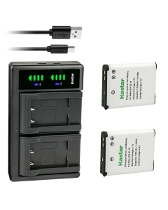 Kastar 2-Pack NP-BJ1 Battery and LTD2 USB Charger Replacement for Sony NP-BJ1 NPBJ1 Battery, Sony NP-BJ1 Charger, Sony DSC-RX0 DSCR0, DSC-RXO DSCRO Digital Camera
