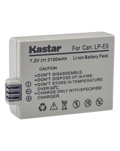 Kastar Replacement Battery 1-Pack for Canon LP-E5 LPE5 and Canon EOS 450D, EOS Rebel XSi, EOS Rebel XS, EOS 1000D, EOS Rebel T1i, EOS Kiss F, EOS Kiss X2, EOS Kiss X3 Cameras