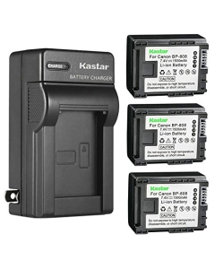 Kastar 3-Pack BP-808 BP808 Battery and AC Wall Charger Compatible with Canon VIXIA HF M32, VIXIA HF M36, VIXIA HF M300, VIXIA HF M301, VIXIA HF M306, VIXIA HF M40, VIXIA HF M41, VIXIA HF M46 Cameras