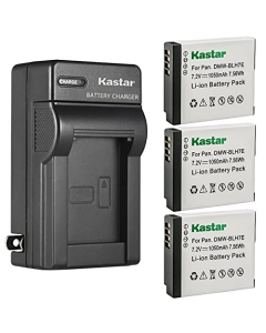 Kastar 3-Pack Battery and AC Wall Charger Replacement for Panasonic Lumix DMC-GM5, Lumix DMC-GM5K, Lumix DMC-GF7, Lumix DMC-GF7KP, Lumix DMC-GF8, Lumix DMC-LX9, Lumix DMC-LX10, Lumix DMC-LX15 Cameras