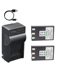 Kastar 2-Pack Battery and AC & USB-C Charger, Compatible with Canon NB-1L NB-1LH PowerShot S100 S200 S230 S300 S330 S400 S410 S500 ELPH S110 IXY Digital 200 300 320 400 430 450 500 Cameras