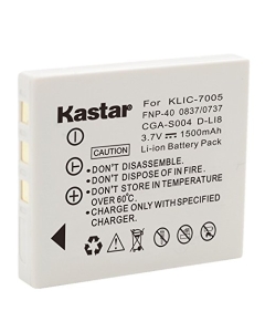 Kastar Digital Camera Battery Replacement for Kodak KLIC-7005, Fujifilm NP-40 NP-40N, DMW-BCB7 CGA-S004 CGA-S004A, Pentax D-Li8 D-Li85, Benq DLI-102, Samsung SLB-0737, Sanyo NP-40 UF553436