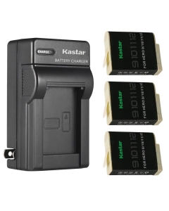 Kastar 3-Pack Battery and AC Wall Charger Replacement for GoPro HERO12 Hero 12 Black Action, GoPro ADDBD-212 ADBAT-001 ADDBD-001 Battery