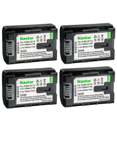 Kastar 4-Pack Battery Replacement for JVC GZ-MS250BU GZ-MS250BUC GZ-MS250BUS GZ-MS250U GZ-VX810 GZ-VX815 GZ-N1 GZ-N5 GV-LS1 GV-LS2 GZ-G5 AA-VG1 AA-VG1E AA-VG1EUM AA-VG1U AA-VG1US AA-VG1USM