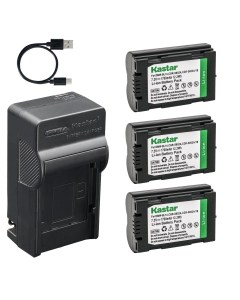 Kastar 3-Pack Battery and AC & USB-C Charger Compatible with CGR-S602 CGR-S603 BL14 Camera for Panasonic Lumix L1 LC1 LC40 LC5 and Leica Digilux 1 2 3 Digital Camera