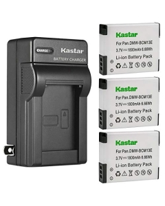 Kastar 3-Pack Battery and AC Wall Charger Replacement for Panasonic Lumix DMC-TZ40 DMC-TZ40K DMC-TZ40R DMC-TZ40S DMC-TZ40W, Lumix DMC-TZ41, Lumix DMC-TZ55, Lumix DMC-TZ57, Lumix DMC-TZ60 Camera