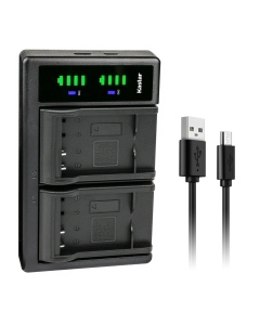 Kastar LTD2 USB Battery Charger Replacement for Panasonic DMW-BCF10 DMW-BCF10E DMW-BCF10PP, CGA-S009 CGA-S009E CGA-S/106B Battery, Panasonic DE-A59 DE-A59B, DE-A60 Charger