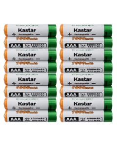 Kastar 16 Pcs Battery Replacement for Midland X-TALKER T10 T20 LXT118 LXT118VP T31VP T35VP3 LXT500VP3 LXT35VP3 T51VP3 T55VP3 LXT600VP3 LXT630VP3 T61VP3 T65VP3 T290VP4 T295VP4