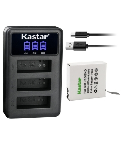Kastar 1 Pack Battery and LCD Triple USB Charger Compatible with SJCAM SJ6 Legend SJCAM SJ 6 Battery, SJCAM SJ6 Legend 4K Action Camera, SJCAM SJ6 Legend Sport Camera, SJCAM SJ6 Pro 4K Action Camera